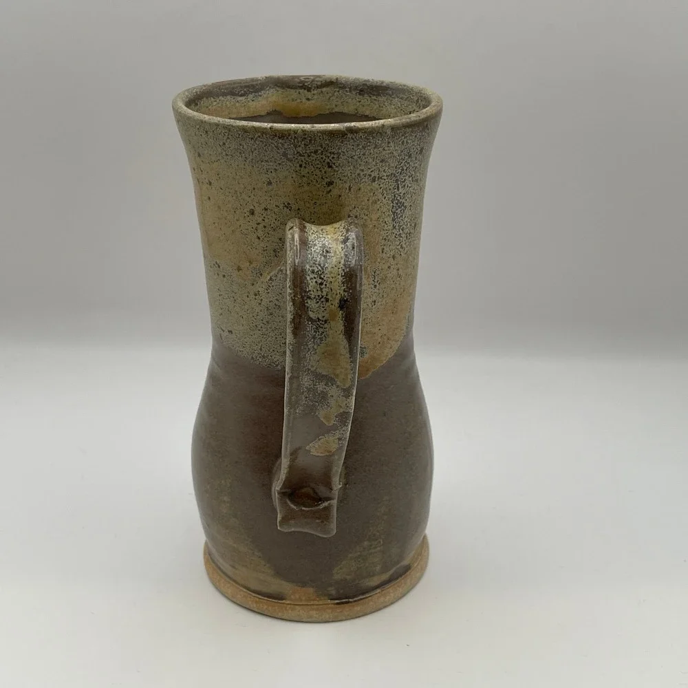 Ken George Studio Pottery Pitcher 1983 Signed Berkeley CA Salt Glaze Stoneware